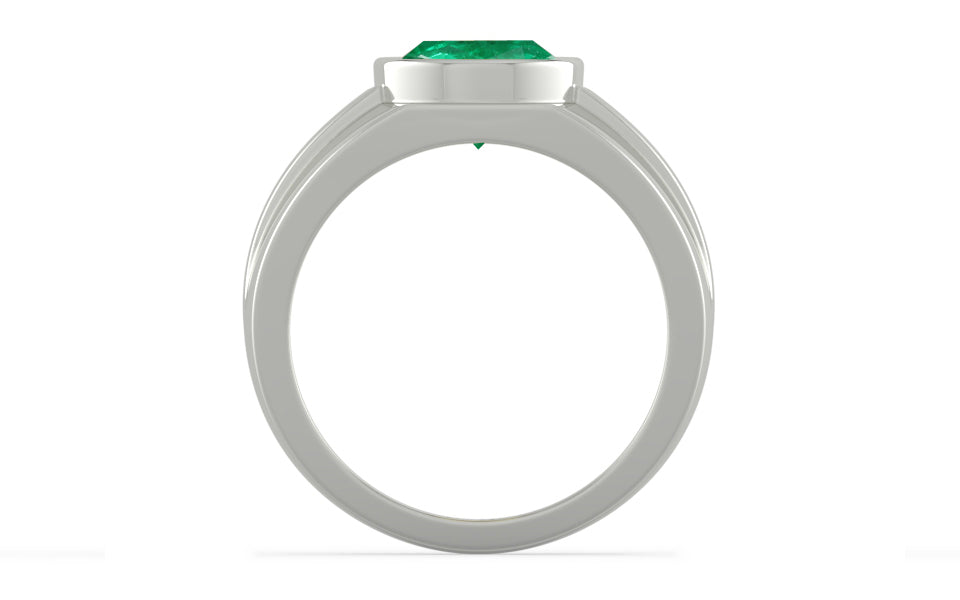 Sterling Silver Emerald Ring Rare Quality (R1)