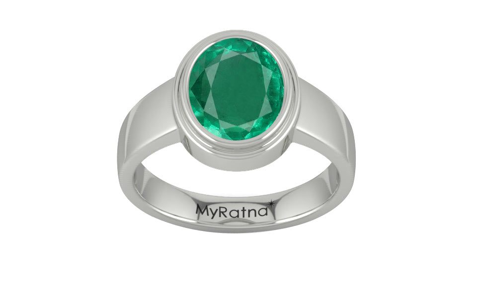 Sterling Silver Emerald Ring Rare Quality (R3)