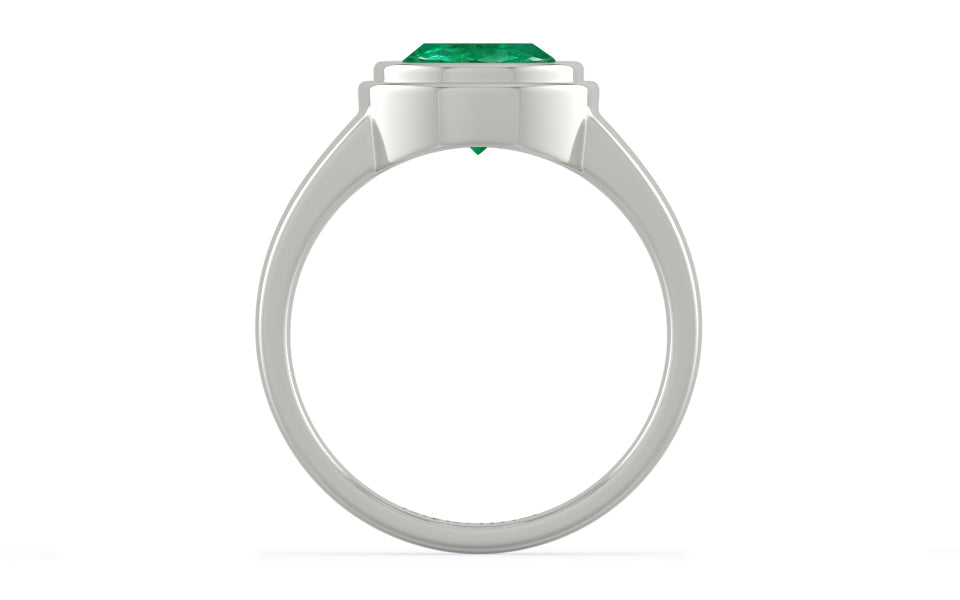 Sterling Silver Emerald Ring Rare Quality (R3)