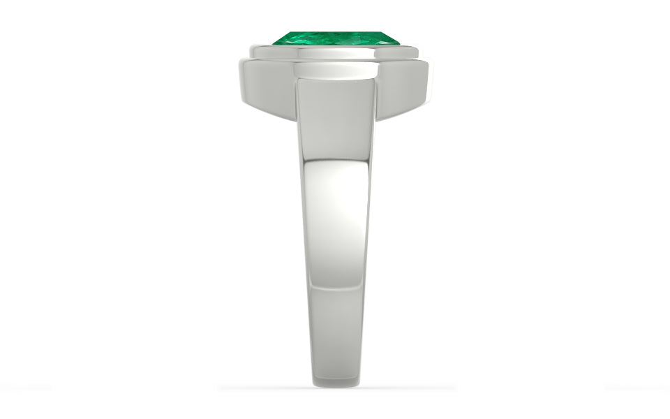 Sterling Silver Emerald Ring Rare Quality (R3)