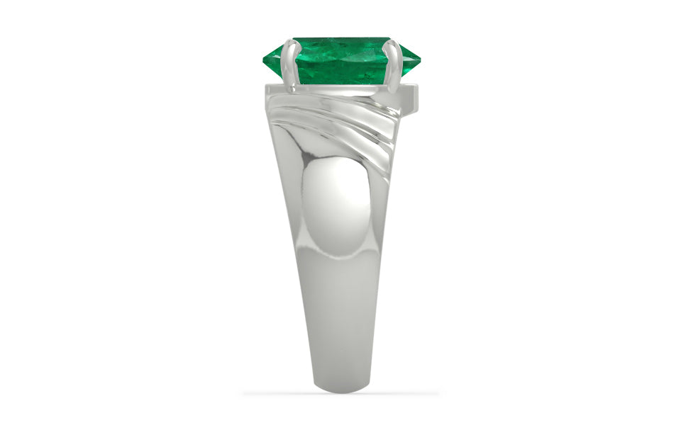 Sterling Silver Emerald Ring Rare Quality (R4)