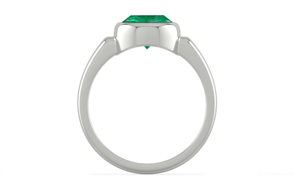 Sterling Silver Emerald Ring Rare Quality (R6)