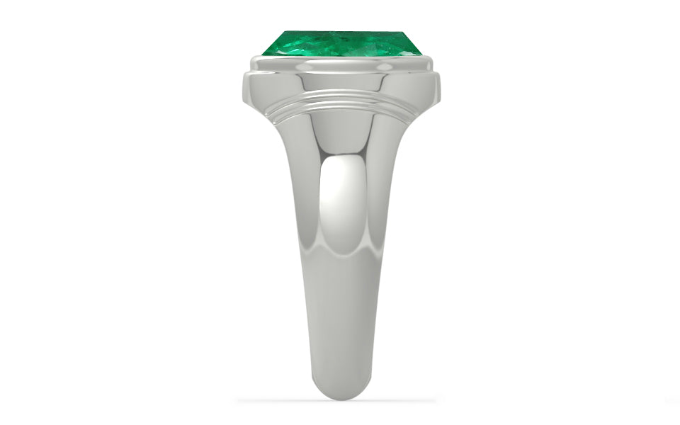 Sterling Silver Emerald Ring Rare Quality (R7)