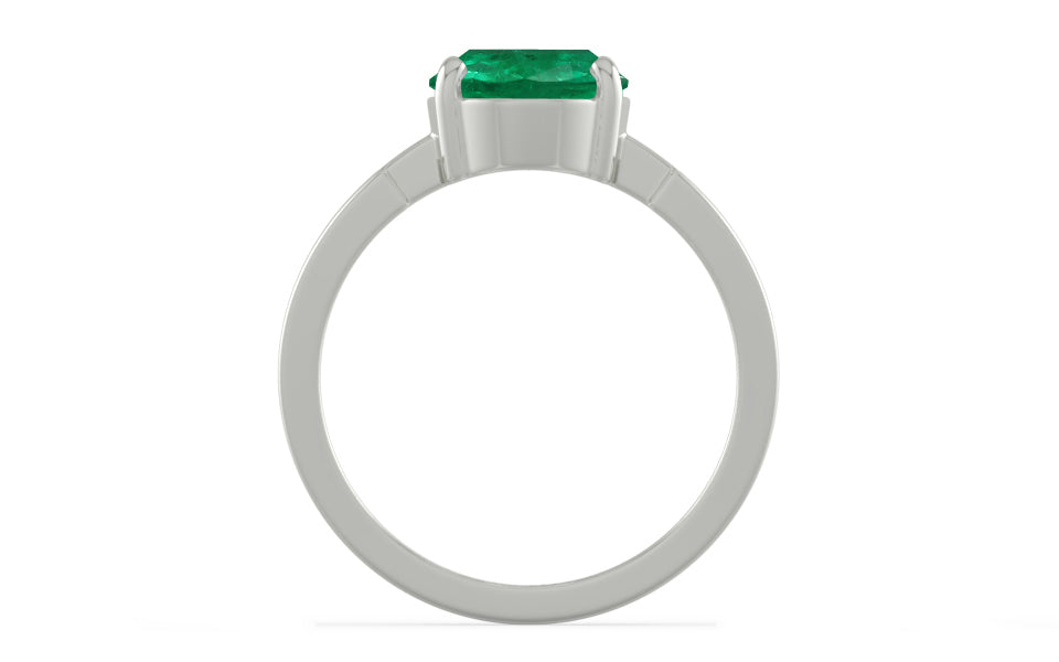 Sterling Silver Emerald Ring Rare Quality (R8)
