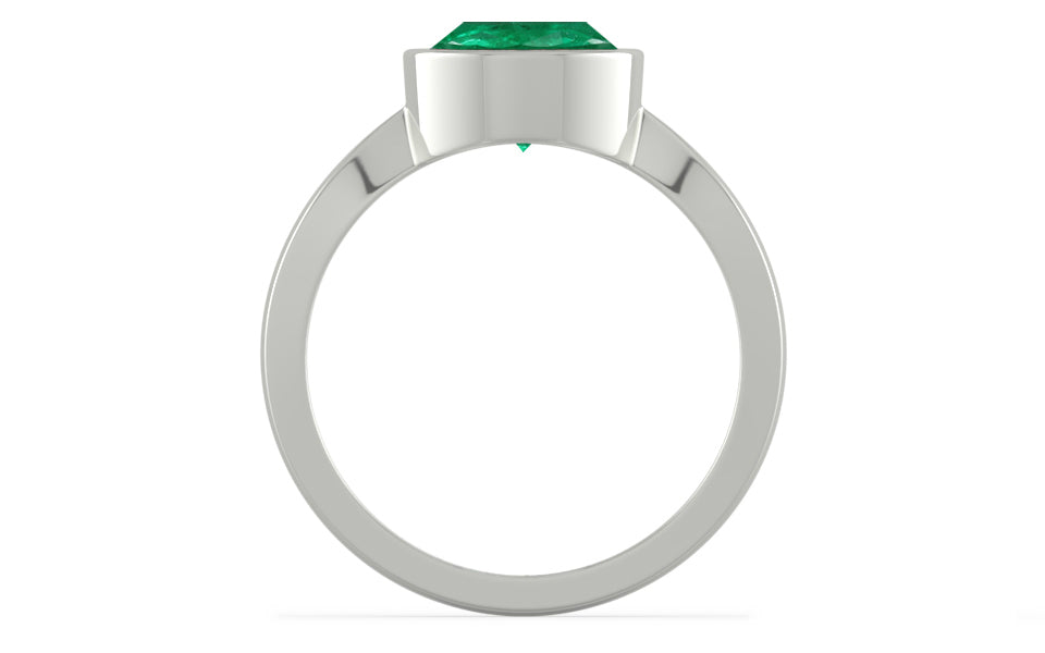 Sterling Silver Emerald Ring Rare Quality (R9)