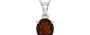 Sterling Silver Hessonite Garnet Pendant Fine Quality (P10)