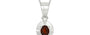 Sterling Silver Hessonite Garnet Pendant Fine Quality (P11)