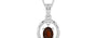 Sterling Silver Hessonite Garnet Pendant Fine Quality (P2)