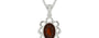 Sterling Silver Hessonite Garnet Pendant Fine Quality (P3)