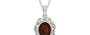 Sterling Silver Hessonite Garnet Pendant Fine Quality (P5)