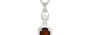 Sterling Silver Hessonite Garnet Pendant Fine Quality (P6)