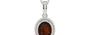 Sterling Silver Hessonite Garnet Pendant Fine Quality (P7)