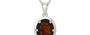 Sterling Silver Hessonite Garnet Pendant Fine Quality (P8)