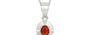 Sterling Silver Hessonite Garnet Pendant Limited Quality (P11)
