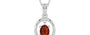 Sterling Silver Hessonite Garnet Pendant Limited Quality (P2)