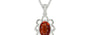 Sterling Silver Hessonite Garnet Pendant Limited Quality (P3)