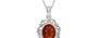 Sterling Silver Hessonite Garnet Pendant Limited Quality (P5)
