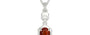 Sterling Silver Hessonite Garnet Pendant Limited Quality (P6)
