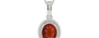 Sterling Silver Hessonite Garnet Pendant Limited Quality (P7)
