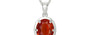 Sterling Silver Hessonite Garnet Pendant Limited Quality (P8)
