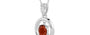 Sterling Silver Hessonite Garnet Pendant Prime Quality (P2)