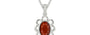 Sterling Silver Hessonite Garnet Pendant Prime Quality (P3)