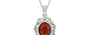 Sterling Silver Hessonite Garnet Pendant Prime Quality (P5)