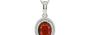 Sterling Silver Hessonite Garnet Pendant Prime Quality (P7)