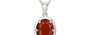 Sterling Silver Hessonite Garnet Pendant Prime Quality (P8)