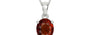 Sterling Silver Hessonite Garnet Pendant Rare Quality (P10)