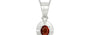 Sterling Silver Hessonite Garnet Pendant Rare Quality (P11)