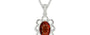 Sterling Silver Hessonite Garnet Pendant Rare Quality (P3)