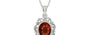 Sterling Silver Hessonite Garnet Pendant Rare Quality (P5)
