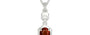 Sterling Silver Hessonite Garnet Pendant Rare Quality (P6)