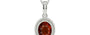 Sterling Silver Hessonite Garnet Pendant Rare Quality (P7)