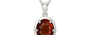 Sterling Silver Hessonite Garnet Pendant Rare Quality (P8)