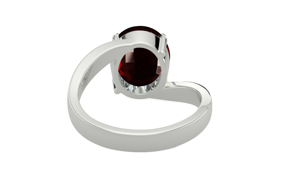 Sterling Silver Hessonite Garnet Ring Fine Quality (R2)