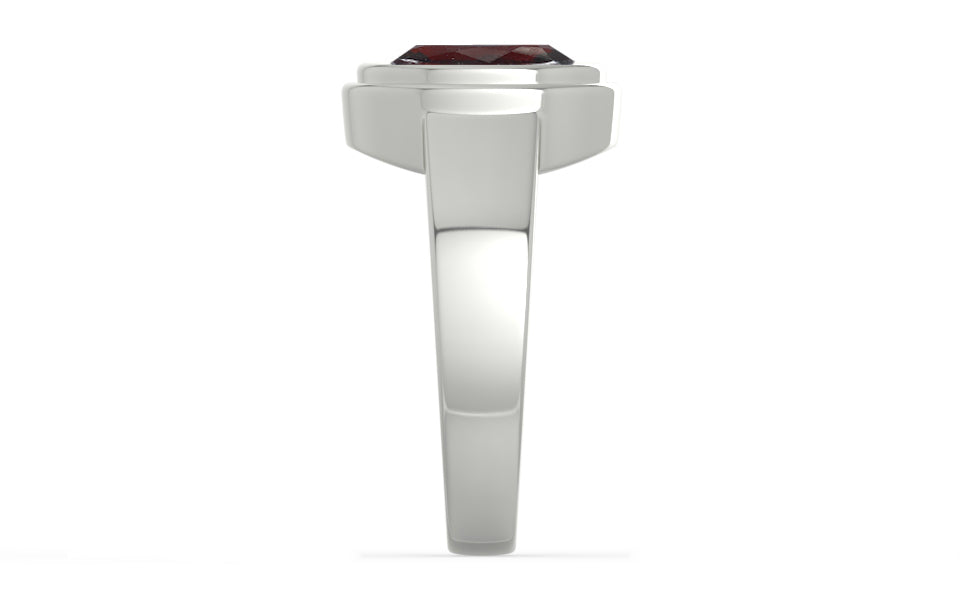 Sterling Silver Hessonite Garnet Ring Fine Quality (R3)