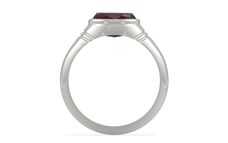 Sterling Silver Hessonite Garnet Ring Fine Quality (R7)