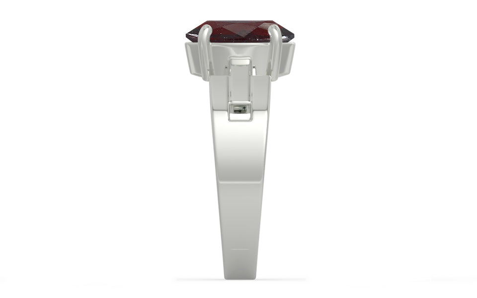Sterling Silver Hessonite Garnet Ring Fine Quality (R8)