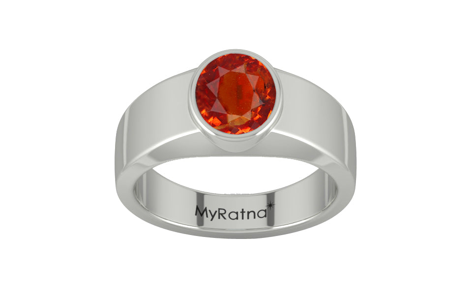 Sterling Silver Hessonite Garnet Ring Limited Quality (R10)