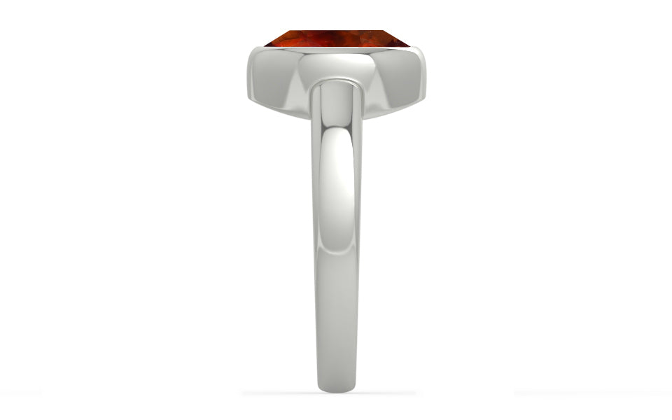 Sterling Silver Hessonite Garnet Ring Limited Quality (R6)