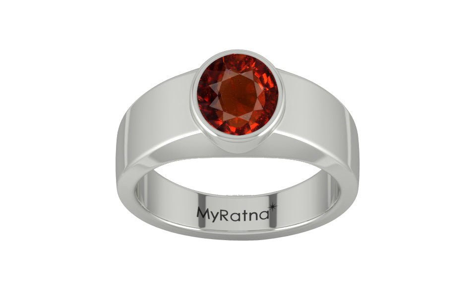 Sterling Silver Hessonite Garnet Ring Rare Quality (R10)