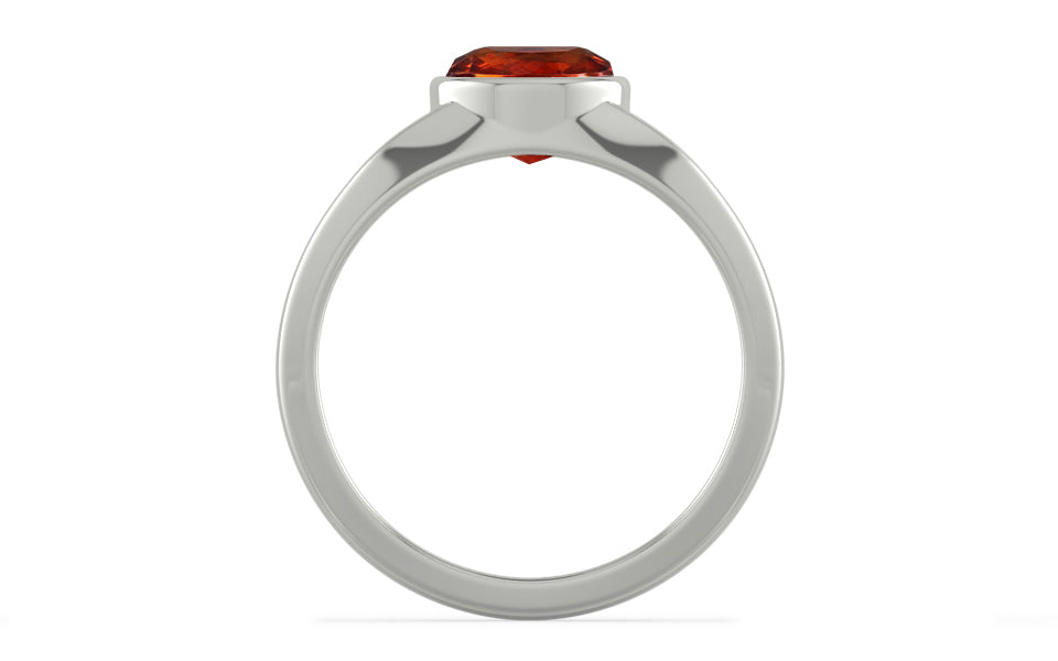 Sterling Silver Hessonite Garnet Ring Rare Quality (R10)