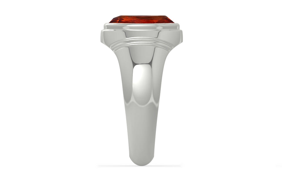 Sterling Silver Hessonite Garnet Ring Rare Quality (R7)