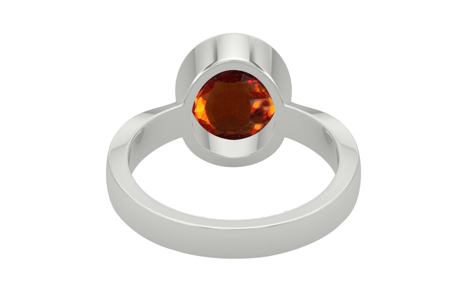 Sterling Silver Hessonite Garnet Ring Rare Quality (R9)