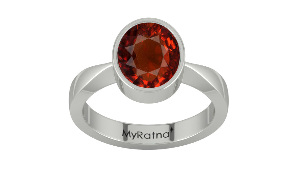 Sterling Silver Hessonite Garnet Ring Rare Quality (R9)