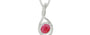 Sterling Silver Ruby Pendant Fine Quality (P1)
