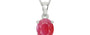 Sterling Silver Ruby Pendant Fine Quality (P10)