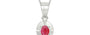 Sterling Silver Ruby Pendant Fine Quality (P11)